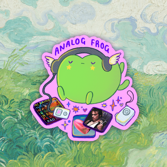 analog frog sticker