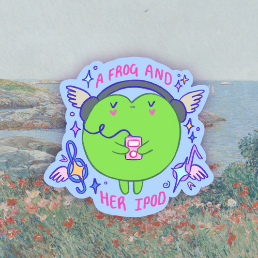 ipod frog sticker