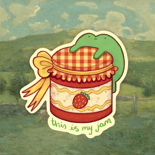 this is my jam frog sticker